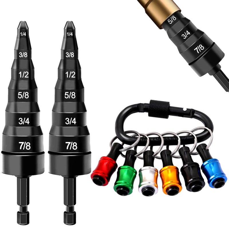 Hakkin 6 in 1 Copper Swaging HVAC Repair Tool with Bit Holder, Air Conditioner Copper Tube Expander, Swaging Tube Repair Boring Drill Bit, Swedge Tubing Tool with 1/4", 3/8", 1/2", 5/8", 3/4", 7/8” - Image 1